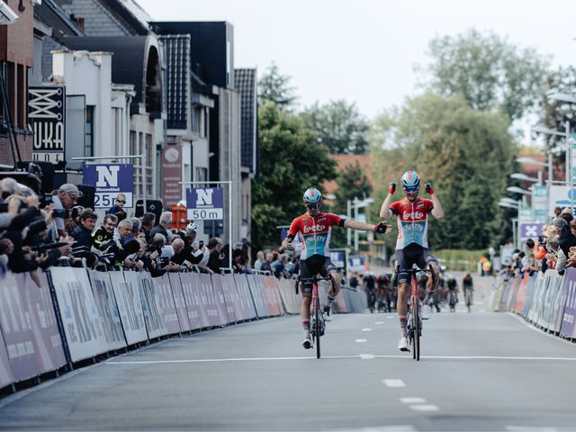 1, 2, 3 and 4 for Lotto Dstny in Omloop Het Nieuwsblad U23