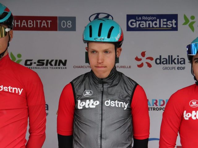 Johannes Adamietz quatrième dans la troisième étape du Circuit des Ardennes.